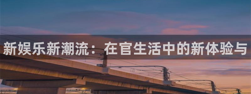 门徒9平台登录：新娱乐新潮流：在官生活中的新体验与